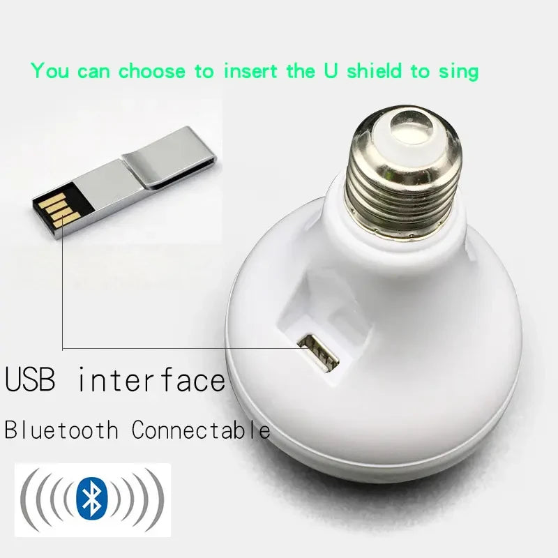 Bombillo Parlante Rgb Música Bluetooth